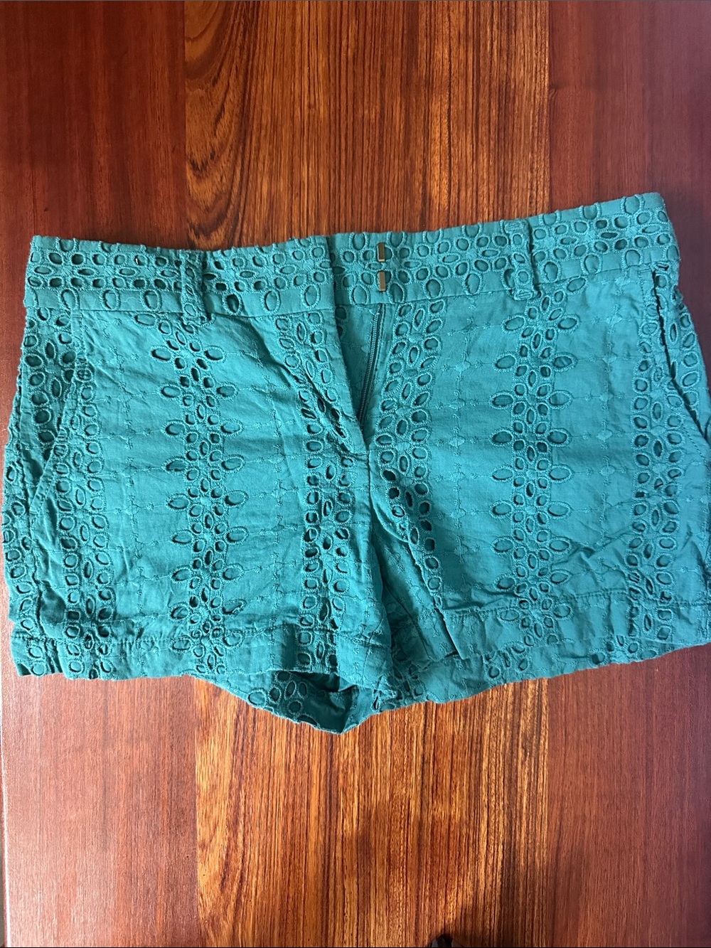 Loft Women's Teal Eyelet Shorts